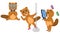 Animal Beavers With A Huge Butterfly On The Nose, In Goggles With Bulging Eyes, Dancing On A Pole Style