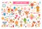 Animal birthday set for kids party design