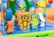 Animal block maze educational colorful toy.