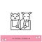 Animal book line icon. Editable illustration