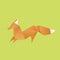 Animal cartoon origami icon vector