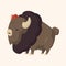 Animal cattle flat icon elements, eps10