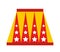 animal circus podium isolated icon design