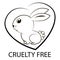 Animal cruelty free icon design.