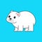 Animal cute polar bear pose crawl