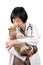 Animal doctor kiss cat