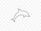 Animal, dolphin icon. Vector illustration, flat design