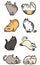 Animal Drawing Collection, Cat Outline, Assorted Cat Vector Flat icons, Cat illustrations icon Set
