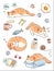 Animal Drawing Collection, Cat Outline, Assorted Cat Vector Flat icons, Cat illustrations icon Set