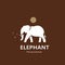 animal elephant natural logo vector icon silhouette