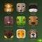 Animal faces for app icons-set 18