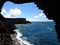 Animal flower cave Barbados reflection and sea view