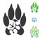 Animal footprint symbol