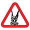 Animal free, sign warning squirrel zone vector