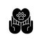 Animal friendly black glyph icon