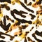 Animal Fur Textile. Brown Tie Dye Repeat. Savannah Jaguar Print. Multicolor Modern Spots. Animal Leather Seamless Design. Trendy