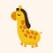 Animal giraffe flat icon elements, eps10