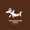 animal hammer head shark natural logo vector icon silhouette