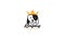 Animal head pets dog with crown logo vector symbol icon design illustration