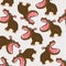 Animal hippopotamus pattern