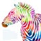 Animal illustration of watercolor zebra silhouette