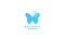Animal insect butterfly wings with technology data modern logo vector icon illustration design