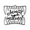 Animal instinct slogan with jaws,  illustration