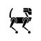 Animal like robot black glyph icon