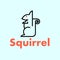 Animal logo. squirrel logo. simple animal logo