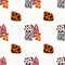 Animal mix print seamless pattern. Abstract background