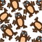 Animal mole pattern on white background is insulated