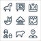 animal and nature line icons. linear set. quality vector line set such as do not entry, bear, zookeeper, cave, forest, owl, canyon