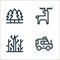 animal and nature line icons. linear set. quality vector line set such as jeep, dry tree, moose