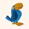 Animal parrot flat icon elements, eps10