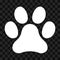 Animal paw icon, dog, cat.. symbol for pet. Foot mark isolated on white background