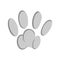 Animal pawprints. Sketch footprints of a rabbit, bunny, cat or dog. Vector illustration