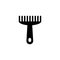 Animal Pet Comb, Puppy Dog Grooming. Flat Vector Icon illustration. Simple black symbol on white background. Animal Pet Comb,