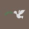 Animal pigeon peace stamp