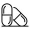 Animal pills icon, outline style