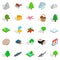 Animal planet icons set, isometric style