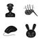 Animal, police and or web icon in black style. travel, technology icons in set collection.