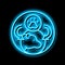 animal population ecology neon glow icon illustration