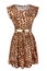 Animal print dress with golden belt