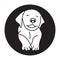 Animal puppy dog / puppies flat icon for apps or websites