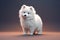 Animal puppy Samoyed, color white, full body