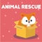 Animal Rescue Illustration Vector Art Logo