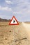 Animal road danger sign in Namibia