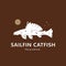 animal sailfin catfish natural logo vector icon silhouette