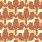 Animal seamless pattern of dog silhouettes