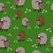 Animal seamless texture Sheep Meadow